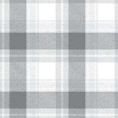 Monochrome Classic Plaid textured Seamless Pattern