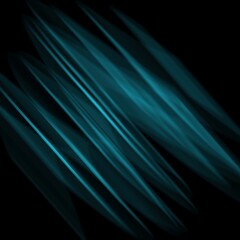 Fototapeta premium blue swirl smooth wave, wavy lines on black dark background 