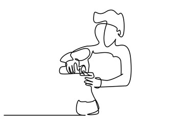 young boy scientist doing lab tube liquid experiment