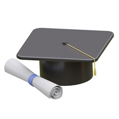 graduation,get a degree 3d icon element illustration