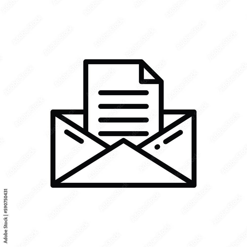 Poster envelope vector icon. mail flat sign design. envelope symbol pictogram. ux ui icon
