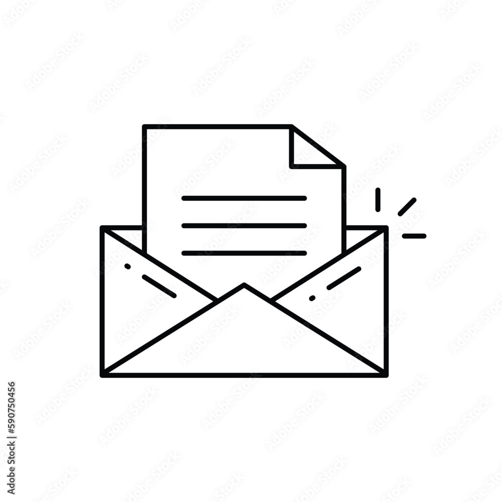 Poster envelope vector icon. mail flat sign design. envelope symbol pictogram. ux ui icon