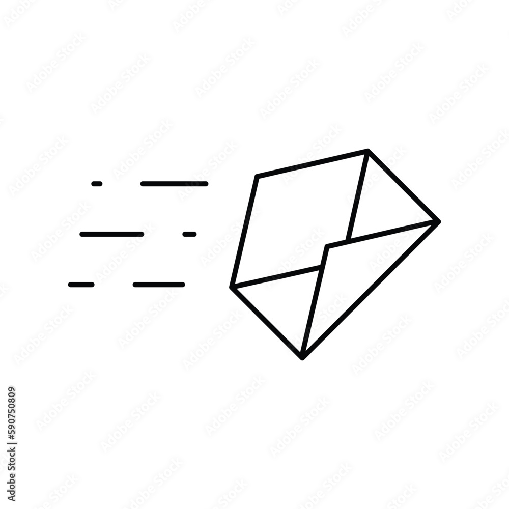 Poster envelope vector icon. mail flat sign design. envelope symbol pictogram. ux ui icon