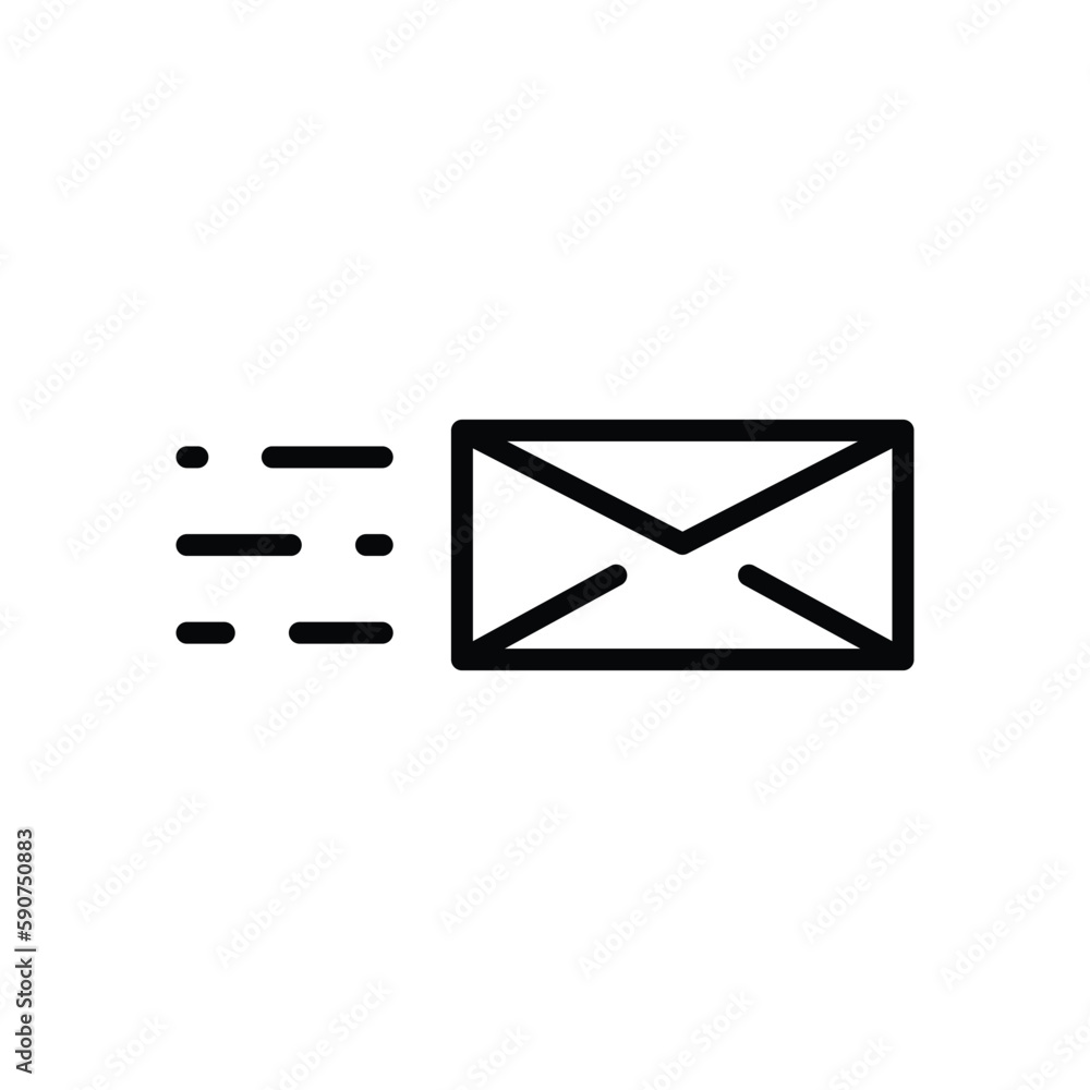 Poster envelope vector icon. mail flat sign design. envelope symbol pictogram. ux ui icon
