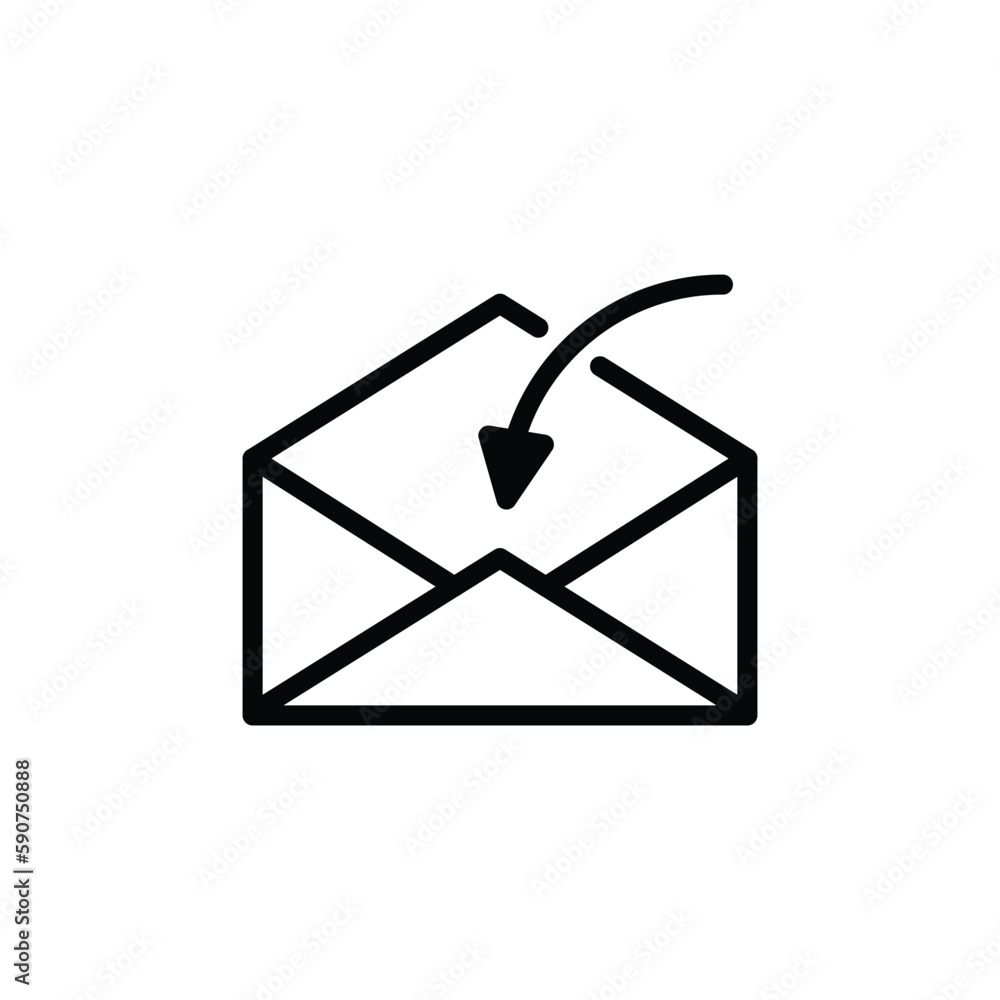 Poster envelope vector icon. mail flat sign design. envelope symbol pictogram. ux ui icon