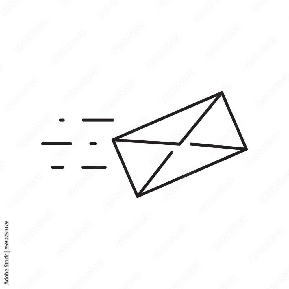 Poster envelope vector icon. mail flat sign design. envelope symbol pictogram. ux ui icon
