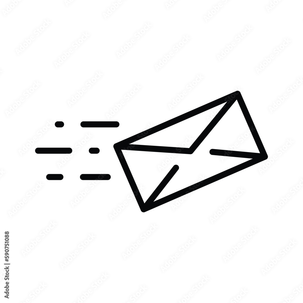 Poster envelope vector icon. mail flat sign design. envelope symbol pictogram. ux ui icon