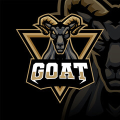 Mascot of Wild Goat that is suitable for e-sport gaming logo template