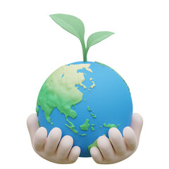 Eco Friendly,green energy cooperate 3D Icon element illustration