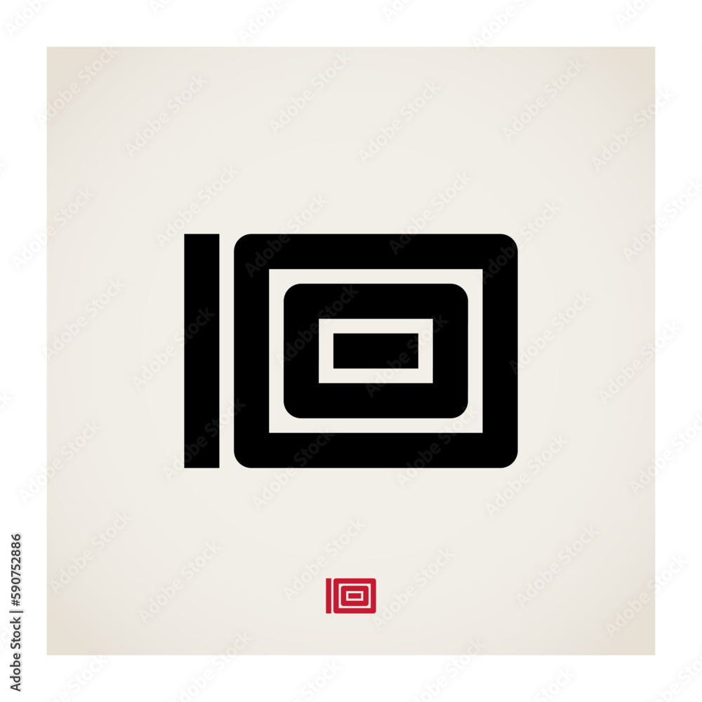 Aufkleber 100 - logotupe or design element or icon with numbers 1 and 0. logo with number hundred, looks like 