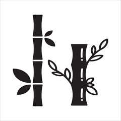 Bamboo vector icon. Bamboo tree flat sign design illustration. Bamboo nature tree symbol pictogram. UX UI icon
