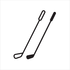 Golf club vector icon. Golf clubs flat sign design illustration. Golf clubs symbol pictogram. UX UI icon