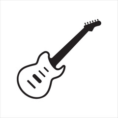 Guitar vector icon. Classic guitar flat sign design illustration. Guitar symbol pictogram. UX UI icon