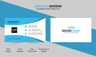 Fototapeta premium modern business card design template - vector illustration