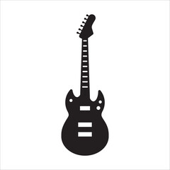 Guitar vector icon. Classic guitar flat sign design illustration. Guitar symbol pictogram. UX UI icon