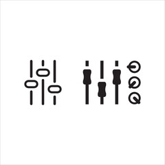 Sound mixer vector icon. Studio DJ disco club sound mixer flat sign design illustration. Sound mixer symbol pictogram. UX UI icon
