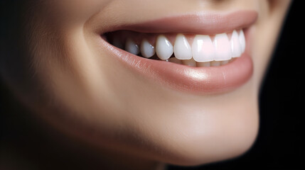 Obraz premium Perfect White Smile, dentist examine womans teeth, mouth checkup oral hygiene, detail panorama or banner