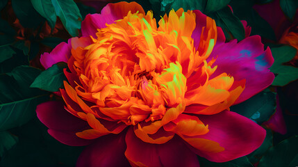  Peony Abstract Colorful Painting - Generative AI