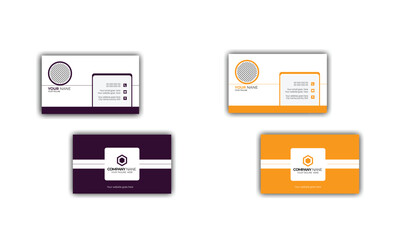Creative and Clean Business Card Template, Personal visiting card, creative modern name card, Vector ,Set of modern business card print templates.