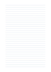 A simple notebook page with blue rows on a white canvas background. Clean style.
