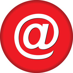 Email icon red button Png