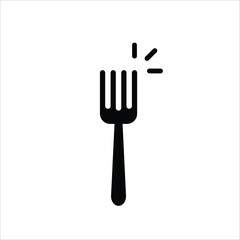 Fork vector icon. Fork flat sign design. Fork symbol pictogram. UX UI icon