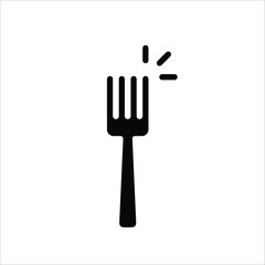 Fork vector icon. Fork flat sign design. Fork symbol pictogram. UX UI icon