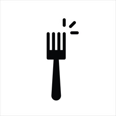 Fork vector icon. Fork flat sign design. Fork symbol pictogram. UX UI icon