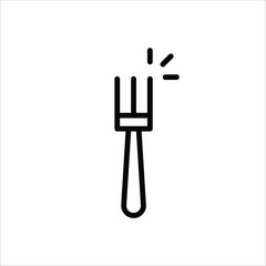 Fork vector icon. Fork flat sign design. Fork symbol pictogram. UX UI icon