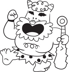giant cartoon doodle kawaii anime coloring page cute illustration drawing clip art character chibi manga comic