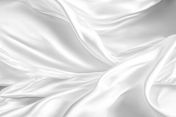 Silk white cloth background texture,smooth fabric minima white background,flowing satin waves