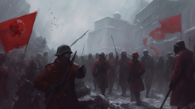 Communism, Communist impressionist (generative AI)