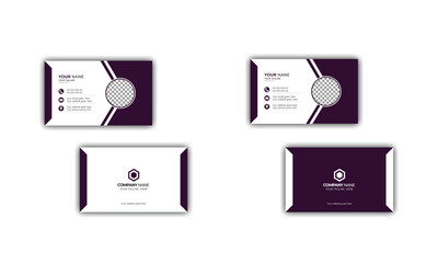 Creative and Clean Business Card Template., Personal visiting card, creative modern name card, Vector ,Set of modern business card print templates.
