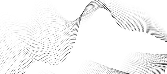 Abstract flowing lines wave. Digital future technology concept. transparency background illustration