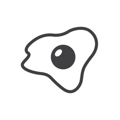Fried egg icon. Fried egg vector sign design. Egg flat symbol pictogram. UX UI icon