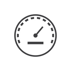 Vector meter icon. Gauge vector icon. Speedometer measurement flat sign design. Speed symbol pictogram. UX UI icon