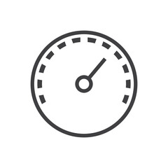 Vector meter icon. Gauge vector icon. Speedometer measurement flat sign design. Speed symbol pictogram. UX UI icon