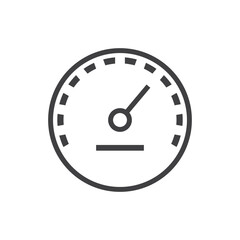 Vector meter icon. Gauge vector icon. Speedometer measurement flat sign design. Speed symbol pictogram. UX UI icon
