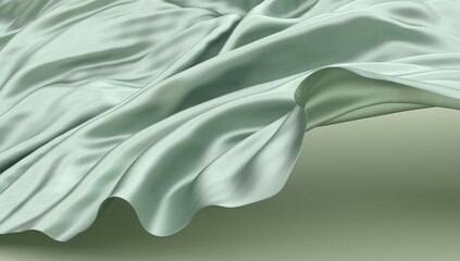 Flying cream silk textile fabric flag background. Smooth elegant cream Satin Isolated on Background for grand opening ceremony. Gold curtain. 3d  illustration