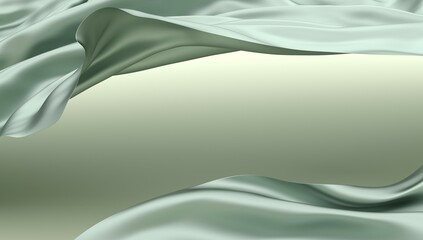 Flying cream silk textile fabric flag background. Smooth elegant cream Satin Isolated on Background for grand opening ceremony. Gold curtain. 3d  illustration