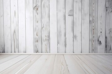 Abstract White Wooden Plank Board Background