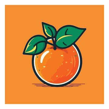 modern fresh orange logo vector illustration