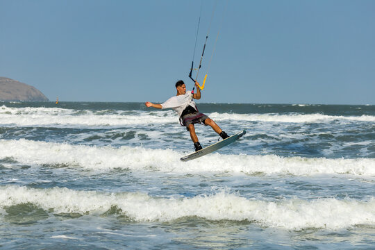photo series of kitesurfing and kiteboarding