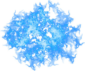 Blue Flames Cut Out Fire Masked