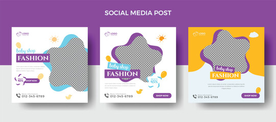 baby fashion social media post, kids fashion social media post, fashion promotion post,
discount post, fashion sale banner,Baby fashion sale and kids fashion 
sale social media ads fashion template,