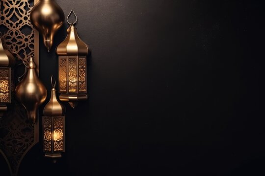 Islamic Lamp Background Ramadan Kareem Concept Created With Generated By AI