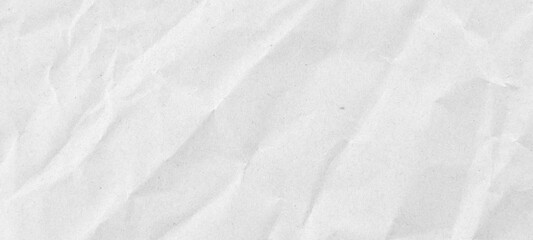 Abstract white crumpled and creased recycle paper texture background