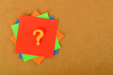 The concept of counseling for problems, solutions, and confusion is symbolized by a question mark...