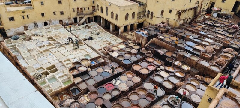 Gerberei in Fez, Marokko