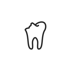 Dental icon, isolated Dental sign icon, vector illustration